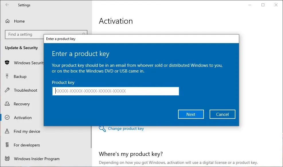 Windows 10 License key