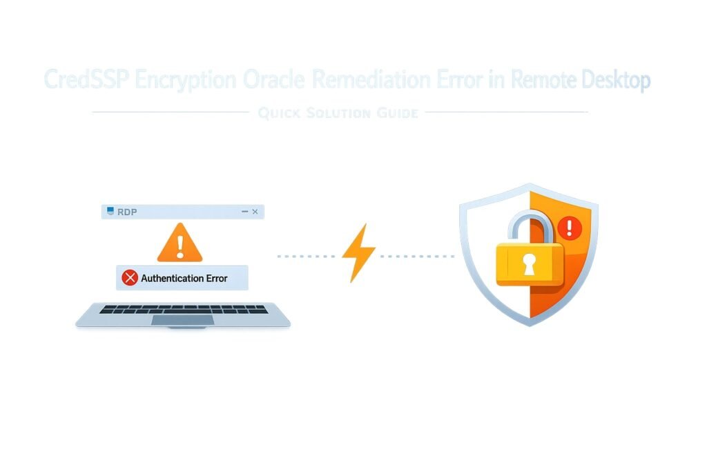 CredSSP Encryption Oracle Remediation Error in Remote Desktop