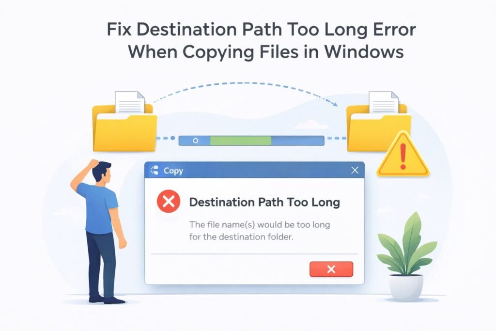Destination Path Too Long Error When Copying Files in Windows