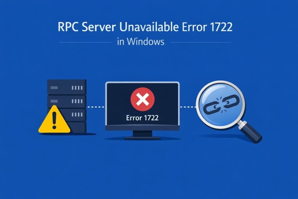 RPC Server Unavailable Error 1722 in Windows