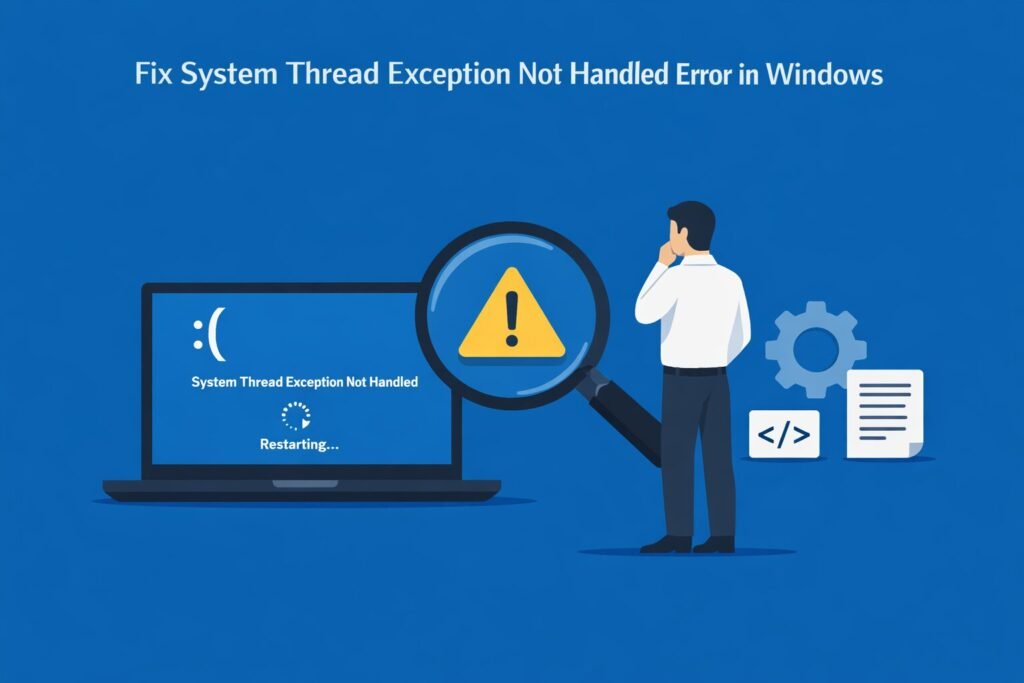 Fix System Thread Exception Not Handled Error in Windows